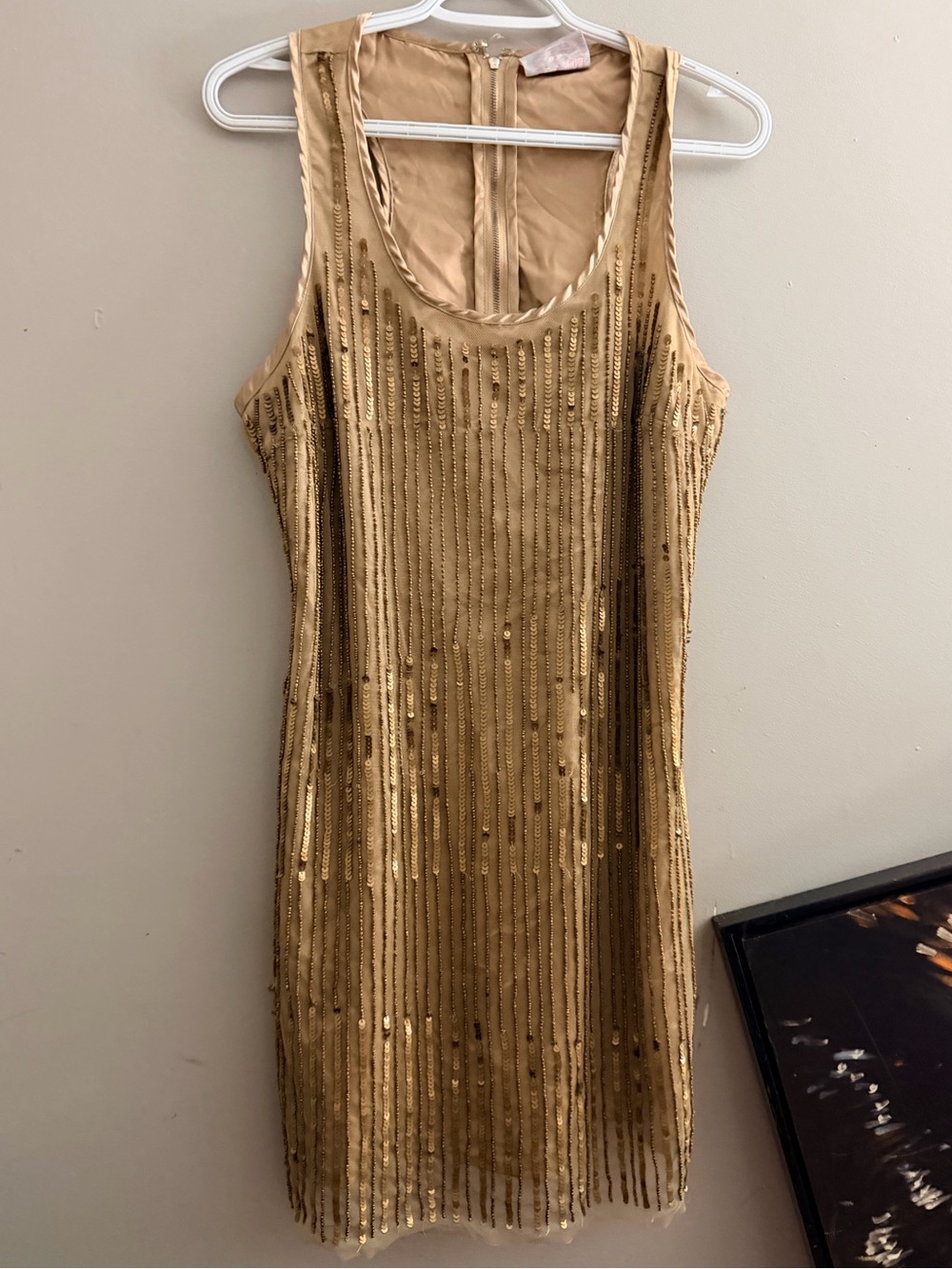 Y2K Romeo and Juliet Couture Dress beaded gold